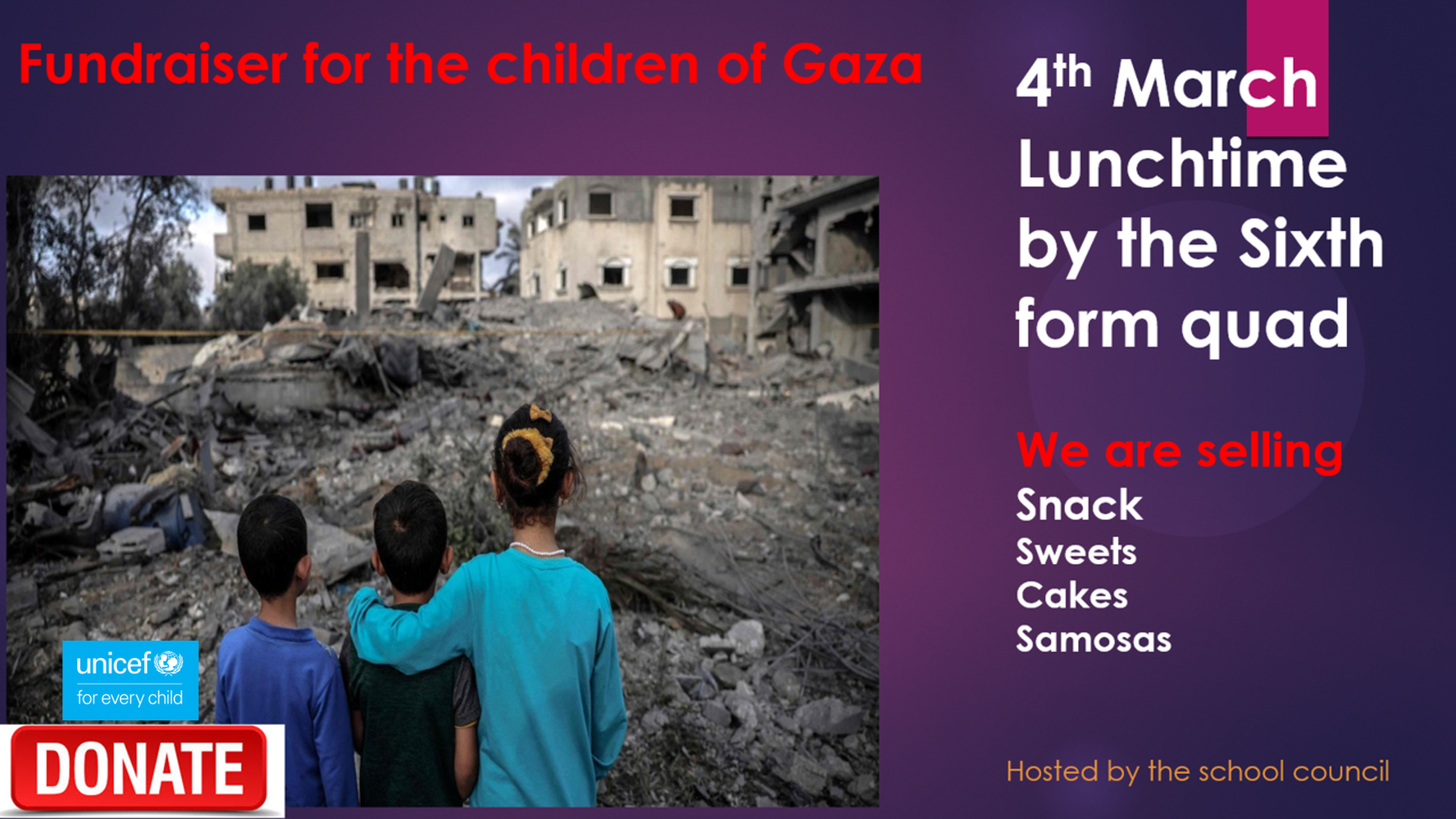 Gaza Appeal Poster